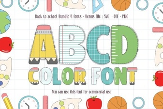 Fonts for Creative Back to School Projects