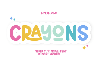 Crayons Font for Creative Diy Projects & Posters
