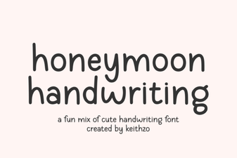 Crafting with Honeymoon Handwriting Font
